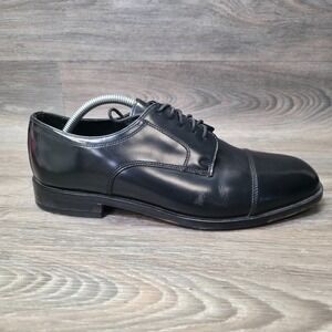 Nunn Bush Dress Shoes Mens 11M Black Black Leather Derby Cap Toe Formal Business